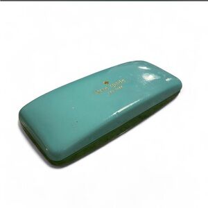 Kate Spade Aqua Blue & Green Eyeglass Case